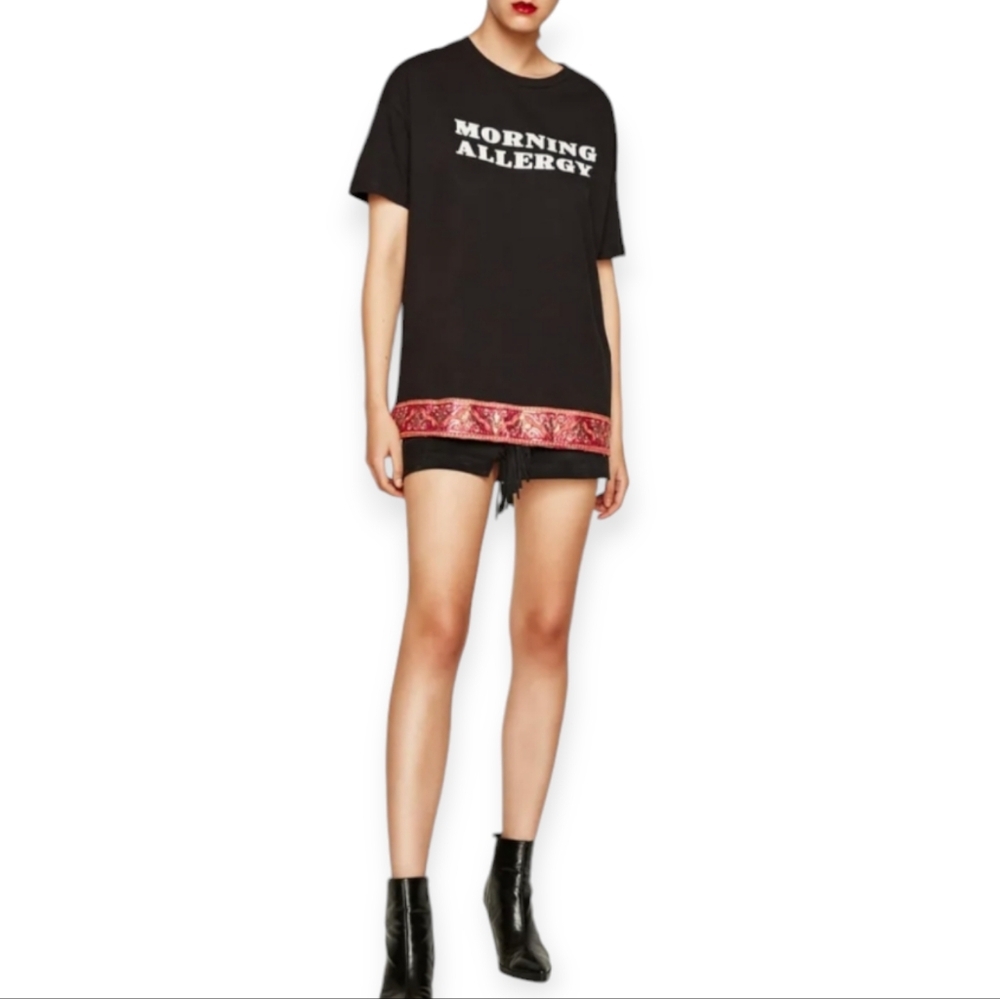 Zara boho morning allergy t-shirt size M